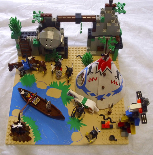 Lego 6748 set boulder - lego, cliff
